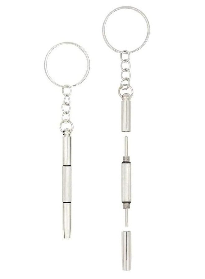 BLAPOXE 3 In 1 Screwdriver Phone Watch Eyeglass Repair Screwdriver Kit with Keychain Portable Hand Tools Cross Star (Pack of 2) - Image 1